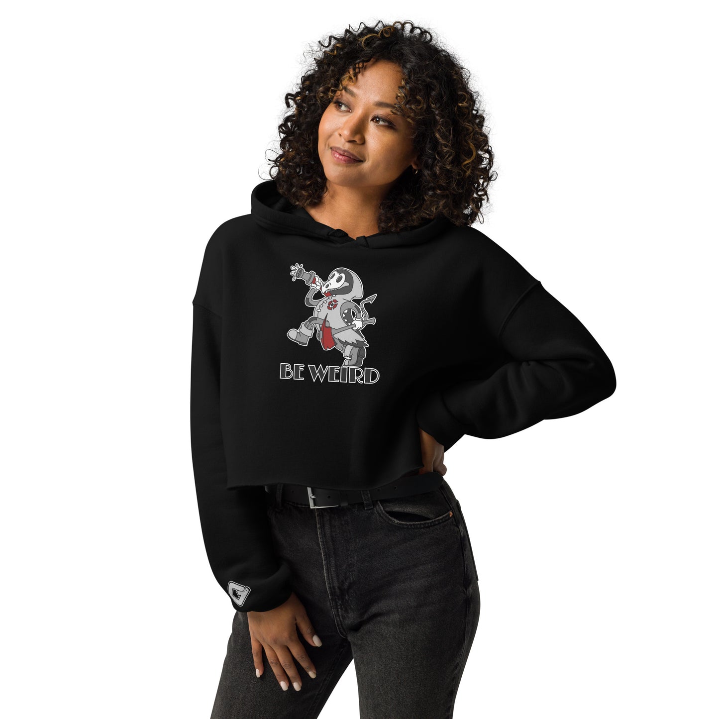 Be Weird Dragon Reaper Crop Hoodie